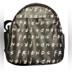 FRIENDS SHOW Mini Backpack All Over Spell Out Pleather Accessory Innovations 12”